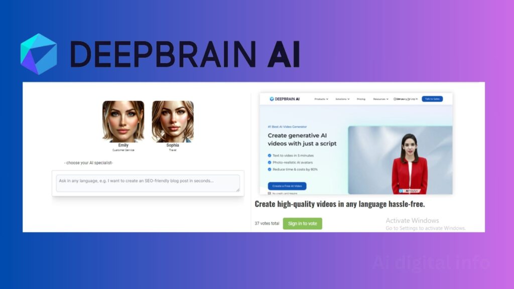 DeepBrain Ai Video Creation Tools